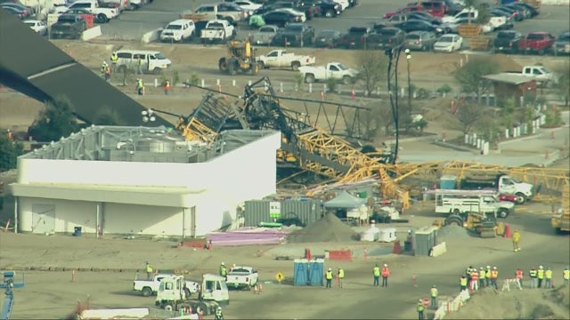 Crane collapses at SoFi Stadium in Inglewood, no injuries reported