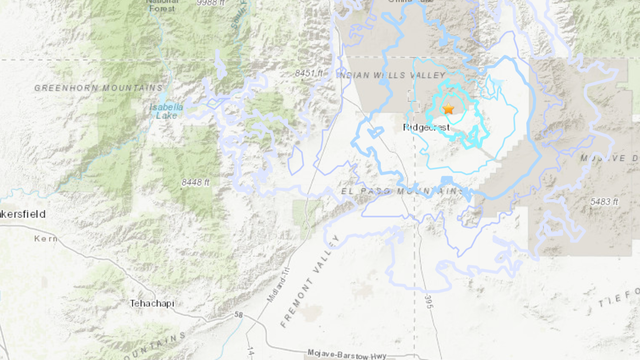 Preliminary 3.5-magnitude quake strikes Ridgecrest area Friday morning