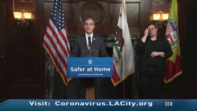 Garcetti says city will shut off water and power for nonessential businesses that refuse to close