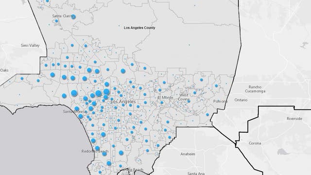 Interactive map: View all the Los Angeles neighborhoods with confirmed COVID-19 cases
