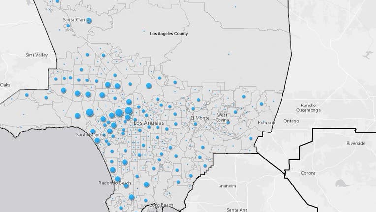 map of los angeles neighborhoods Interactive Map View All The Los Angeles Neighborhoods With