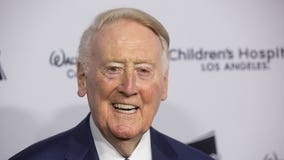 Iconic Dodgers broadcaster Vin Scully hospitalized after fall in his home; 'resting comfortably'