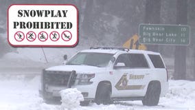 As fresh snow falls, Big Bear sheriff warns that snow play is prohibited under stay-at-home order