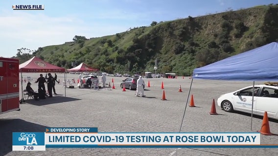 Limited drive-up coronavirus testing offered at Rose Bowl Stadium Wednesday