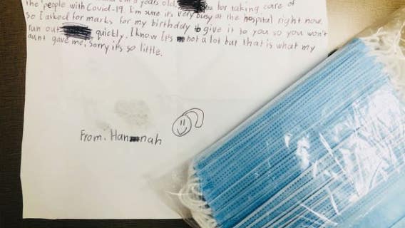 Eight-year-old girl donates masks to El Monte hospital for her birthday