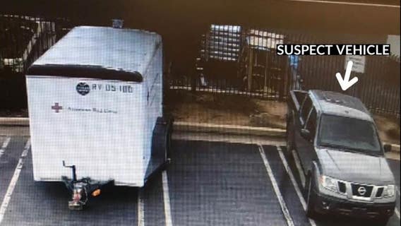 Red Cross trailer full of supplies stolen in Riverside, suspects sought