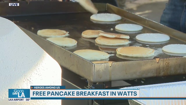 Heroes Among Us: East Side Riders Bike Club serves up free pancake breakfast meals in Watts