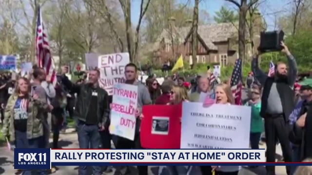 Hundreds of OC protesters demand an end to stay-at-home order