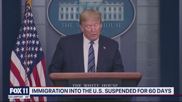Trump: Immigration into the US suspended for 60 days