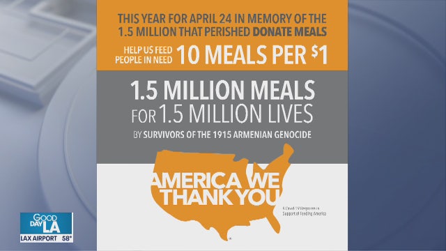Armenian organizations donate 1.5M meals to mark the 1.5M lives lost on genocide anniversary