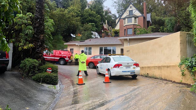 Heavy rain triggers Hollywood Hills mudslide, prompts street closure