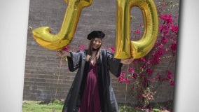 Grad Standouts: Law school graduate gains social media buzz after heartwarming moment with her grandfather