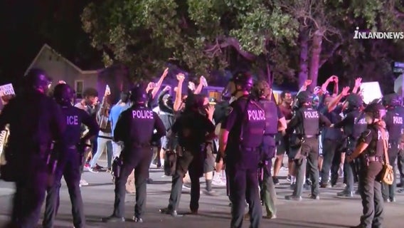 Nine arrests made after George Floyd protest turns violent: Fontana PD