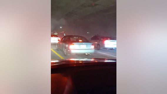 Watch: Illegal street takeover brings traffic to a standstill in Norwalk