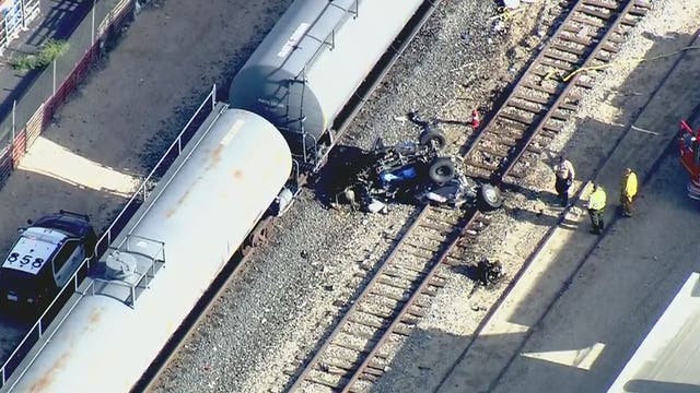 Two killed after train strikes vehicle in Lancaster
