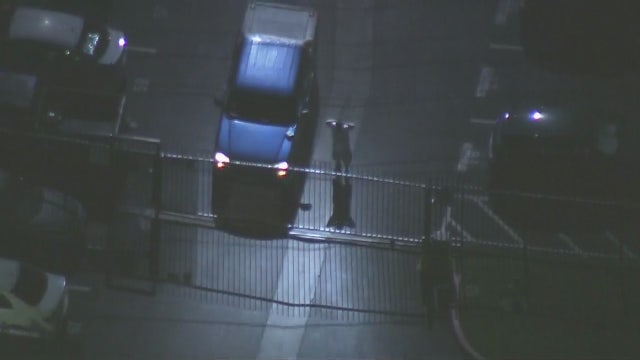 Pursuit ends in Santa Ana after suspect surrenders