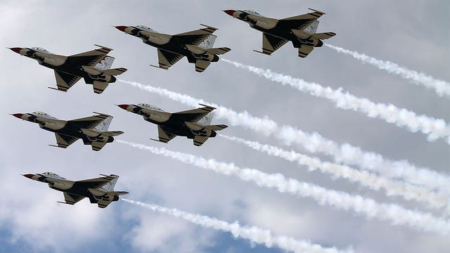 Here's when and where the U.S.A.F. Thunderbirds will be flying over Los Angeles honoring healthcare workers