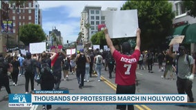 'They're listening to us, they have no choice': Thousands join peaceful protests in Hollywood