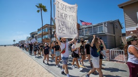 Man arrested for allegedly waving gun at protester in Newport Beach