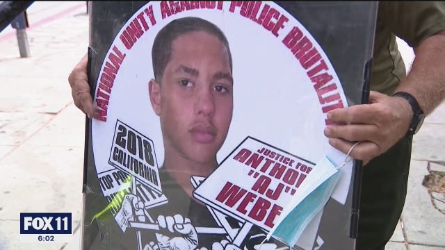 Protesters call for prosecutions in LA cases following Atlanta officer's murder charges
