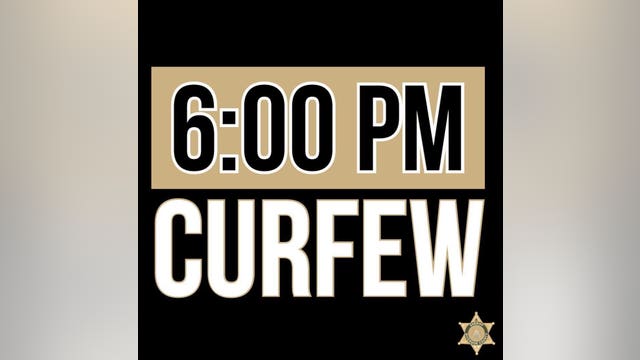 Countywide curfew issued for Riverside County beginning at 6 p.m. Monday