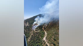 Wildfire burning in Angeles National Forest, hikers told to shelter in place