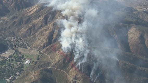 Crews battle 'Brook Fire' in the Cajon Pass