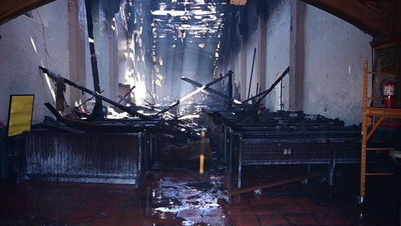 Man detained in connection with fire that ripped through historic San Gabriel Mission