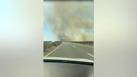 Firefighter injured while battling large brush fire in Palm Springs