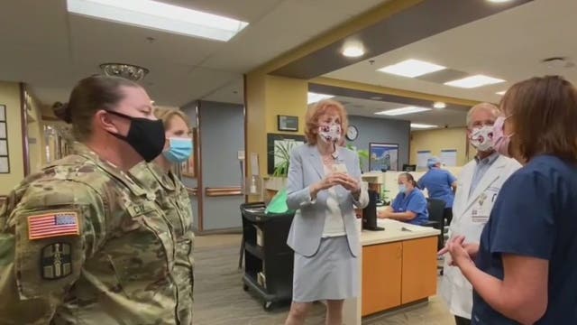 Military medical teams deployed to two Los Angeles-area hospitals amid coronavirus surge