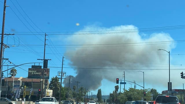 Crews knock down 70-acre fire near Sepulveda Basin seen throughout San Fernando Valley