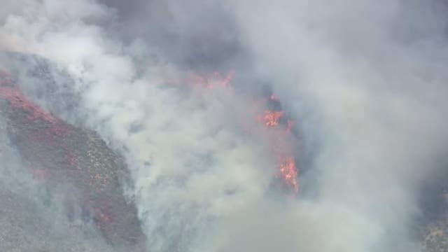 Firefighters battling brush fire near Agua Dulce