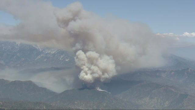 Evacuations issued as firefighters battle fast-moving 'Dam Fire' in Angeles National Forest near Azusa