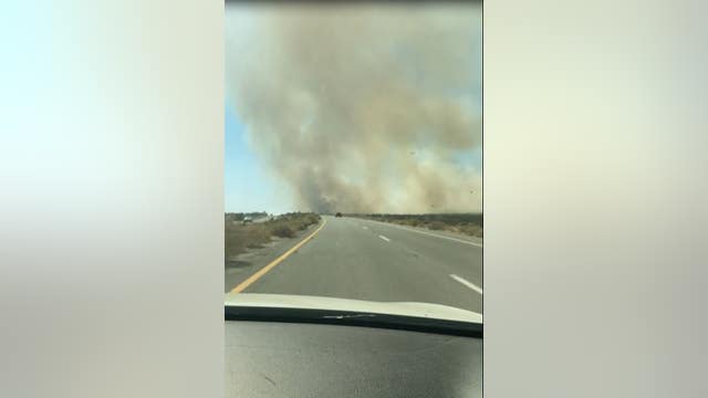 Firefighter injured while battling large brush fire in Palm Springs