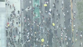 Third night of protests in Downtown L.A. over police shootings