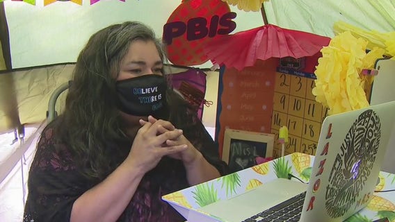 Taking distance learning to a whole new level by teaching from a camping tent