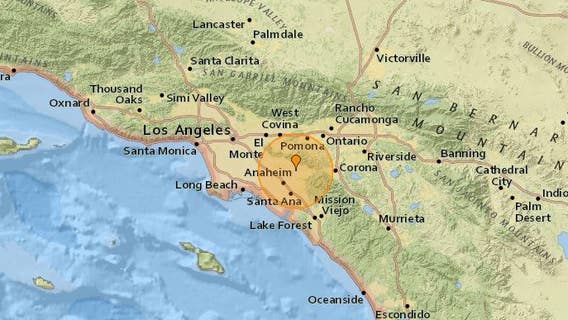 Preliminary 3.5M earthquake shakes near Yorba Linda
