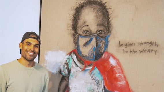 Former LA Dodger turned artist uses new platform to empower Black youth