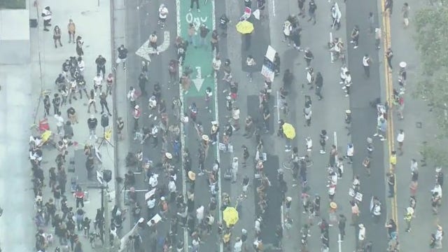 Third night of protests in Downtown L.A. over police shootings