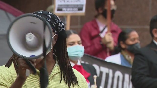Renters hold rights protest in DTLA to halt evictions during ongoing pandemic