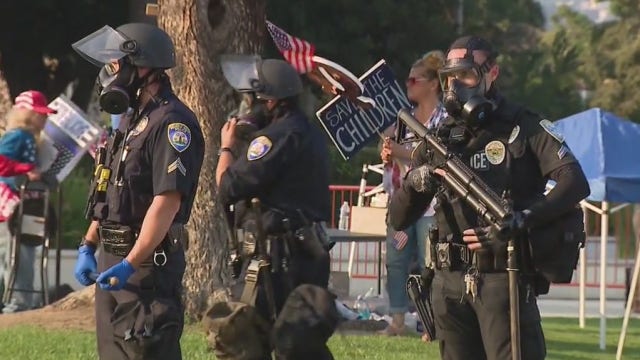 Tensions arise between MAGA Trump supporters and Black Lives Matter protesters in Hollywood, Beverly Hills