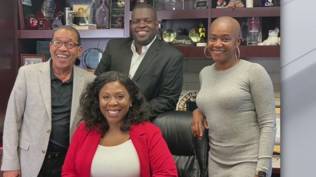 Former foster youth Jasmyne Cannick and actress Tiffany Haddish get computers to kids in foster care