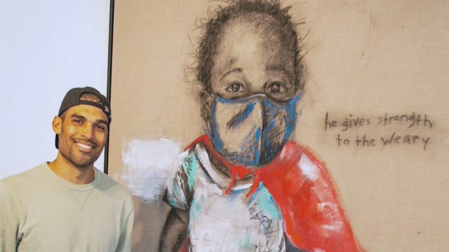 Former LA Dodger turned artist uses new platform to empower Black youth