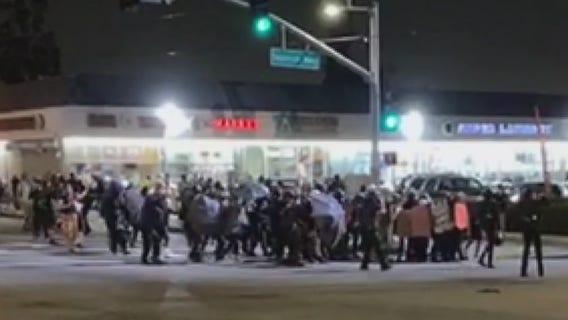 LASD deputies arrest dozens of 'anarchists' at South LA protest following shooting death of Dijon Kizzee