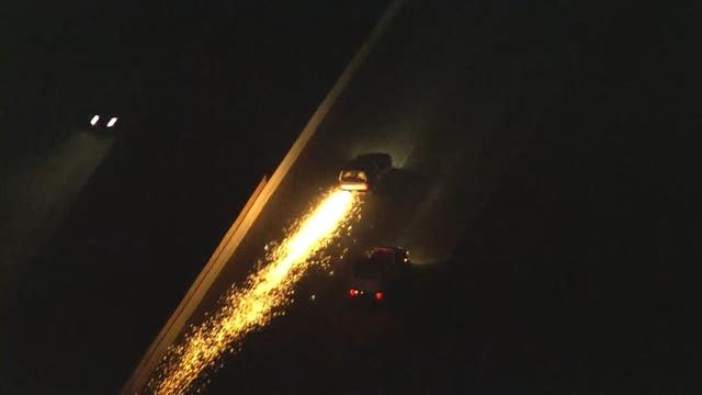 Chase suspect arrested after side-swiping multiple vehicles on freeways