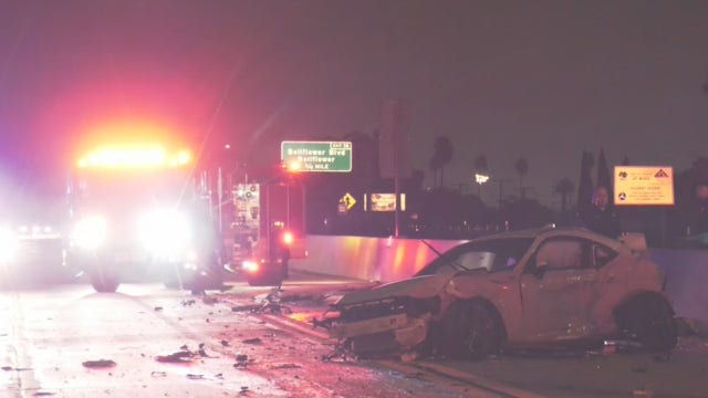 One killed, several injured in multi-vehicle crash on 91 Freeway in Bellflower