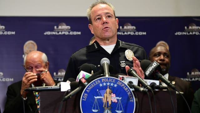 LAPD Chief says assaults on police officers have risen 156% since last year