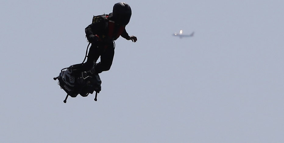 Jet-pack man soaring above O.C.'s waters – Orange County Register