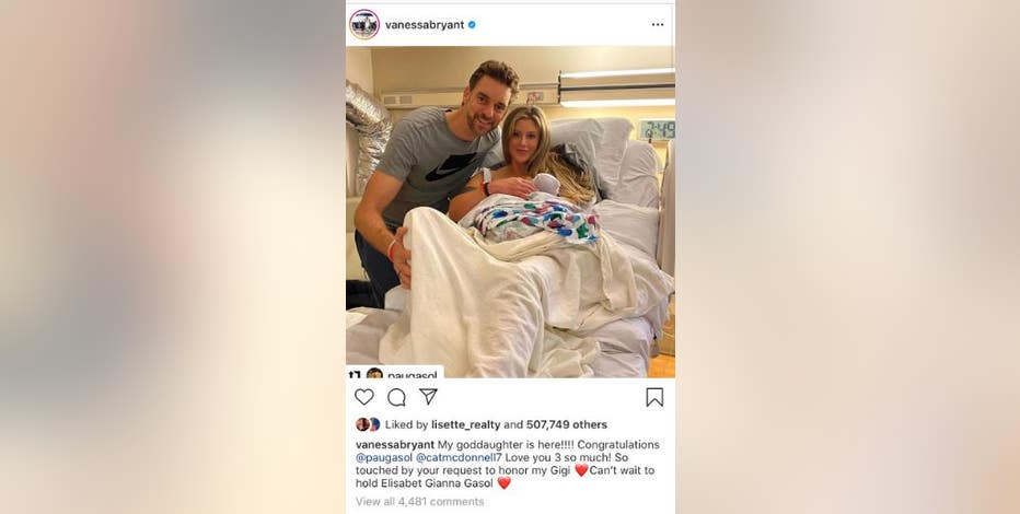 Pau Gasol Wife Name Newborn Daughter After Gianna Bryant