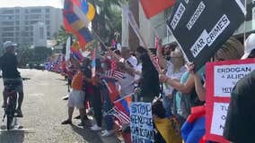 Rally held in OC, Armenian community calling on President Trump to sanction Turkey, Azerbaijan